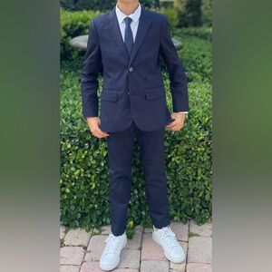 Jcrew Boys' Ludlow Navy suit jacket in Italian chino.